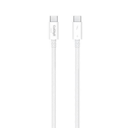 OPEN BOX | Thunderbolt 4 (USB‑C) Pro White Braided Cable (0.5m)