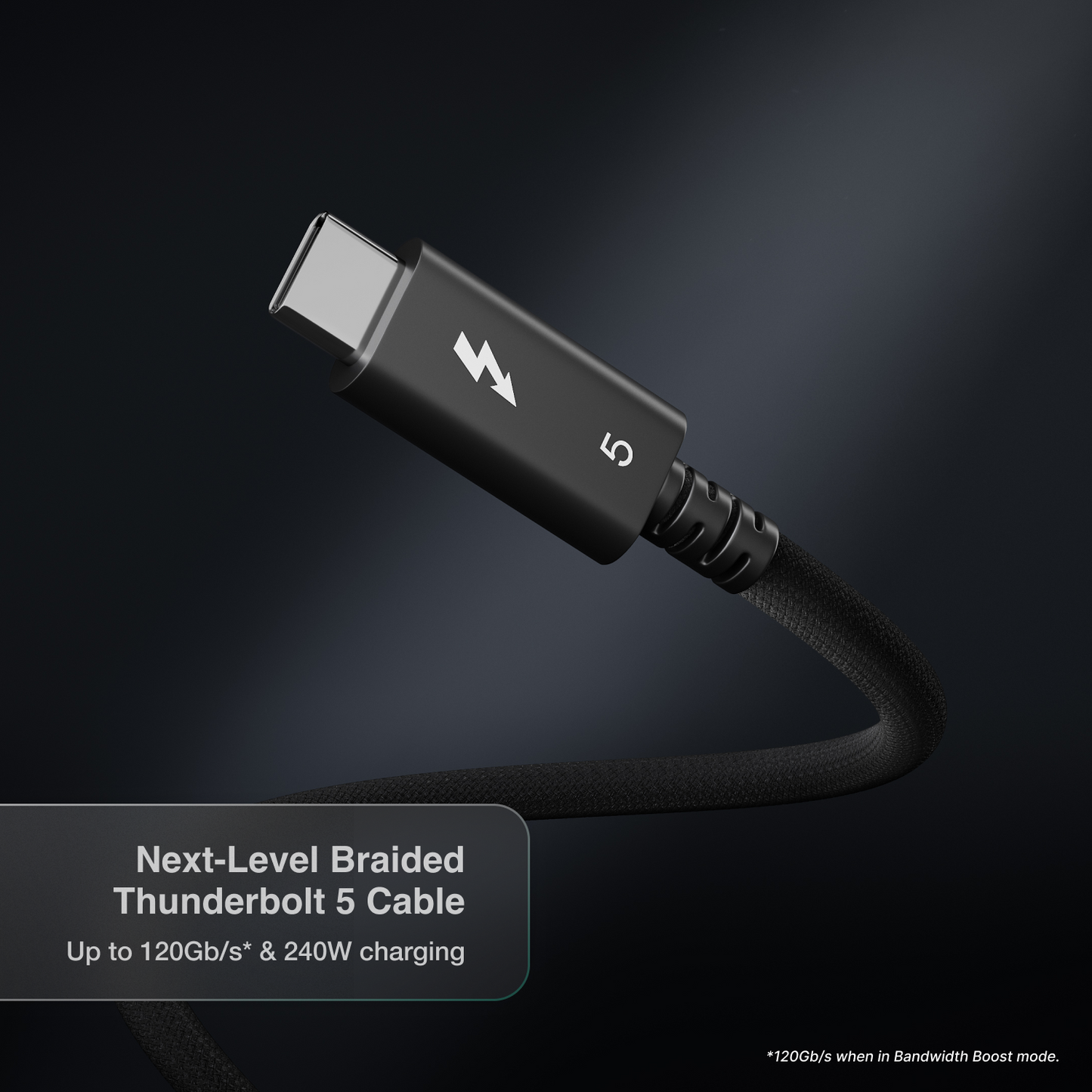 Thunderbolt 5 (USB‑C) Pro Cable (1.0m Braided)