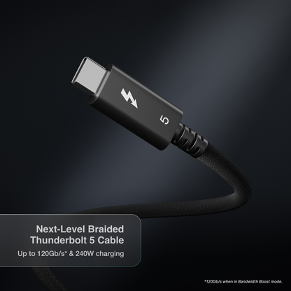 Thunderbolt 5 (USB‑C) Pro Cable (1.0m Braided)