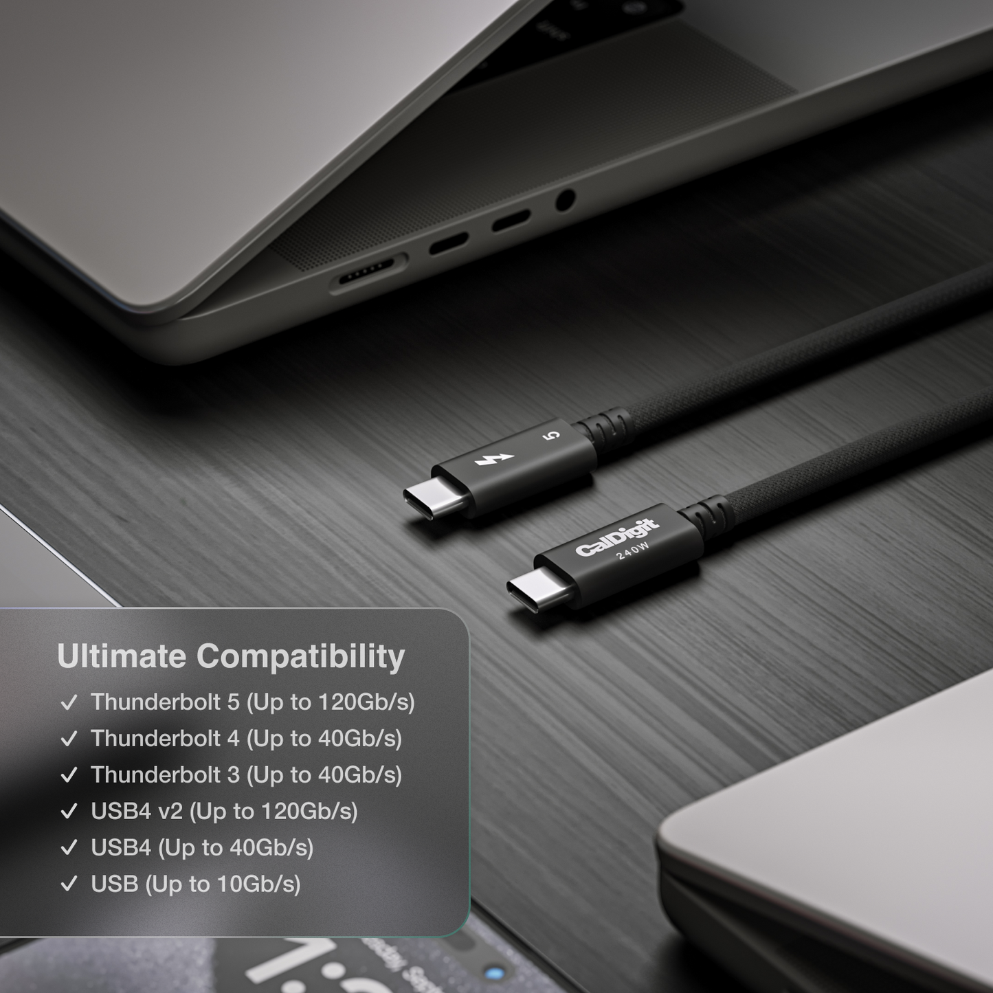 Thunderbolt 5 (USB‑C) Pro Cable (1.0m Braided)
