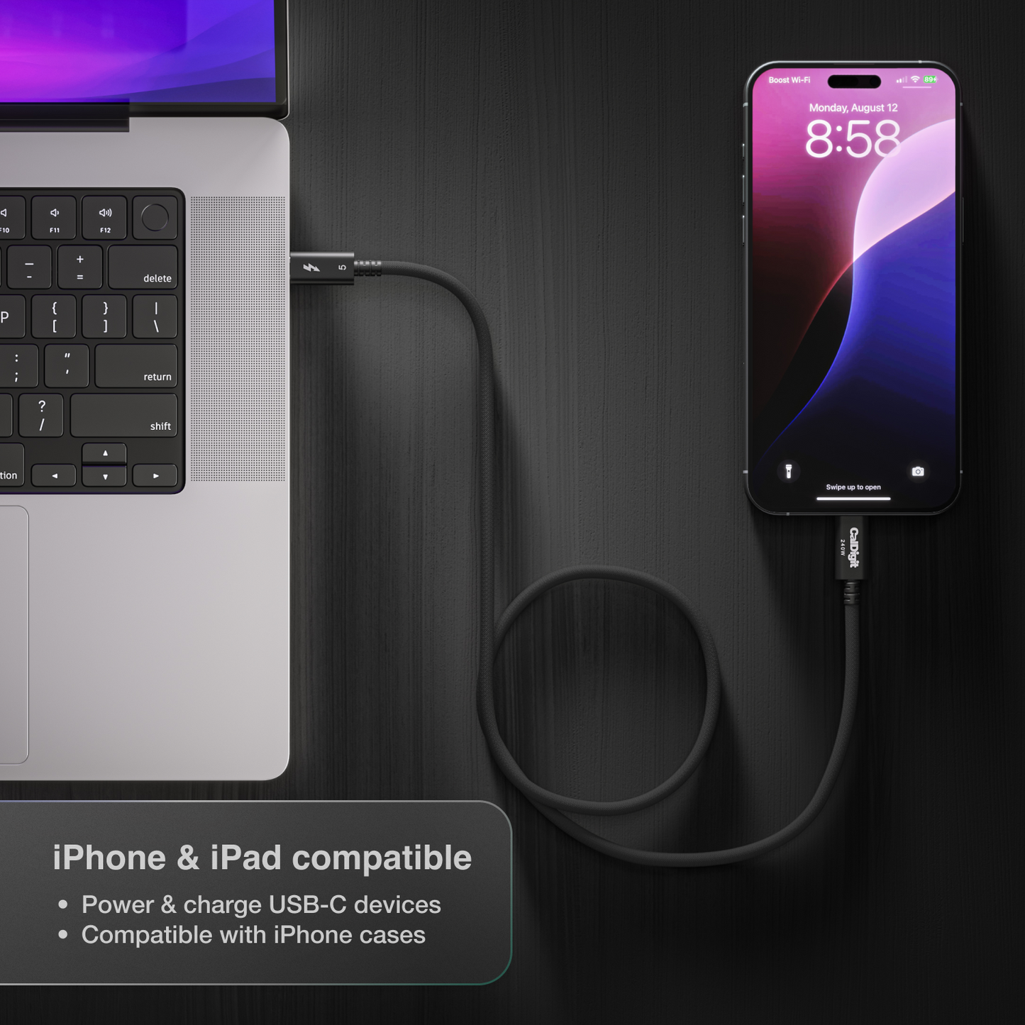 Thunderbolt 5 (USB‑C) Pro Cable (1.0m Braided)